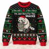 2026 I'm Just Here Fot The Snacks Christmas Ugly Sweater
