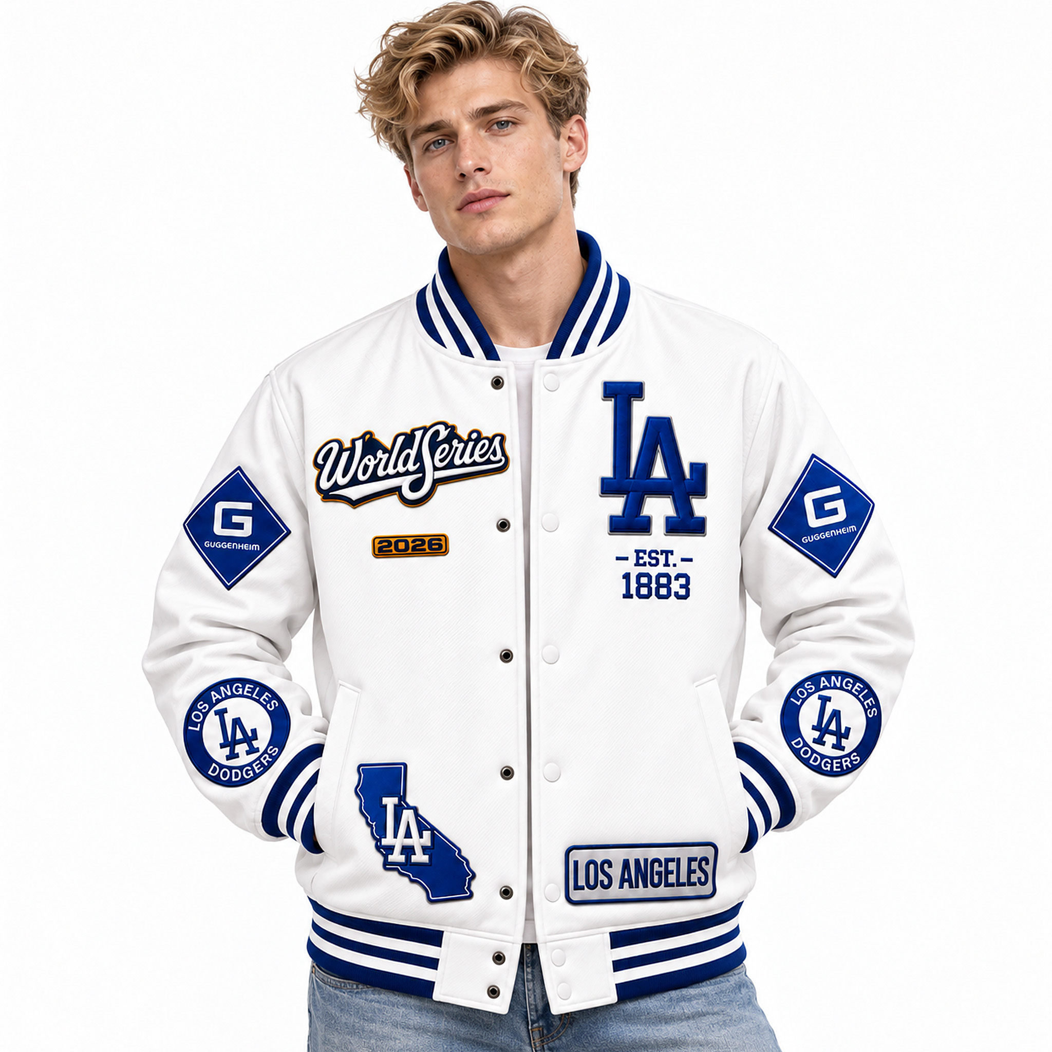 2026 LA Dodgers World Series Est 1883 Varsity Jacket 2 2026 LA Dodgers World Series Est 1883 Varsity Jacket