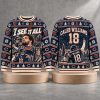I See It All Caleb Williams Bears Ugly Christmas Sweater