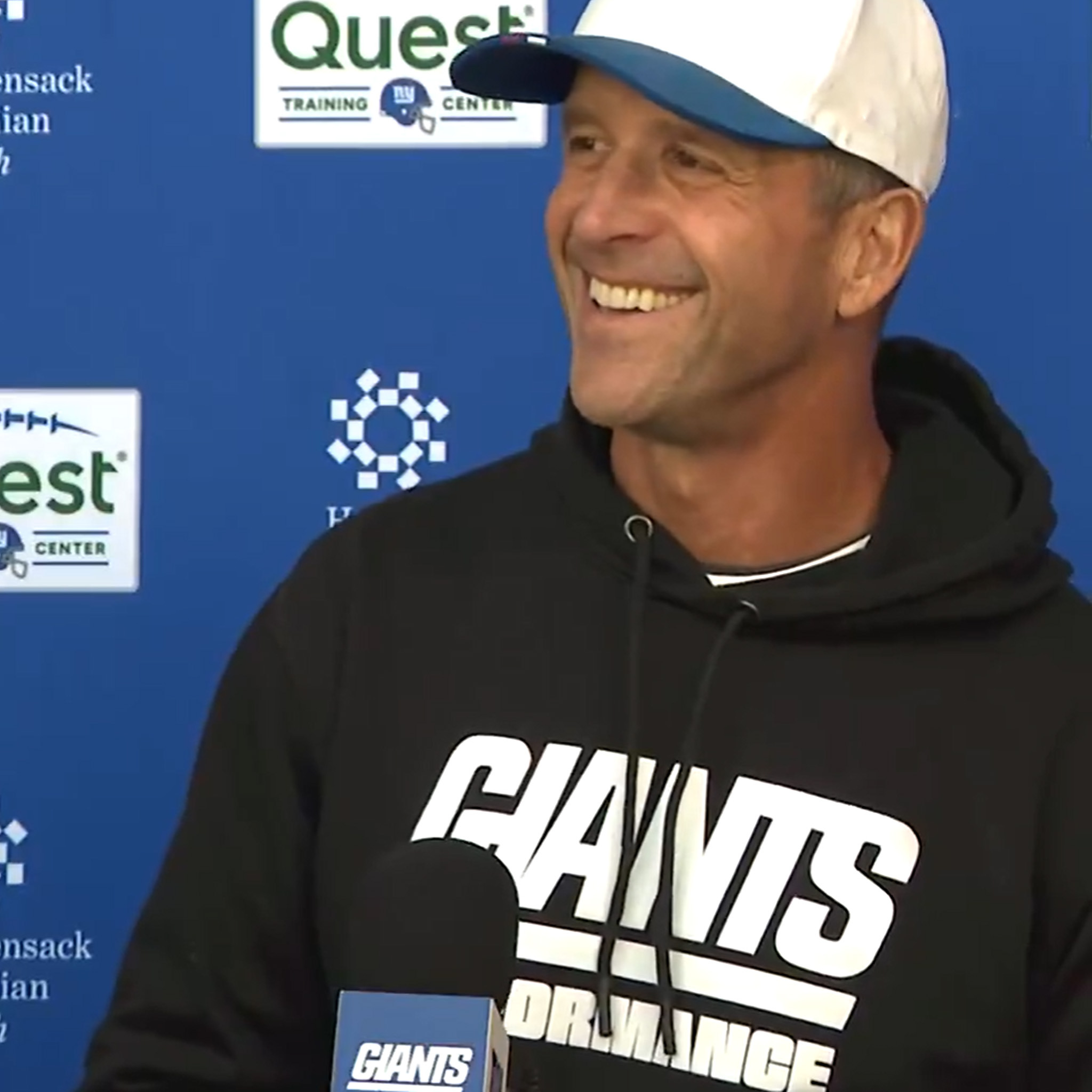 John Harbaugh Giants Performance Hoodie 2 Coach John Harbaugh Giants Performance Hoodie