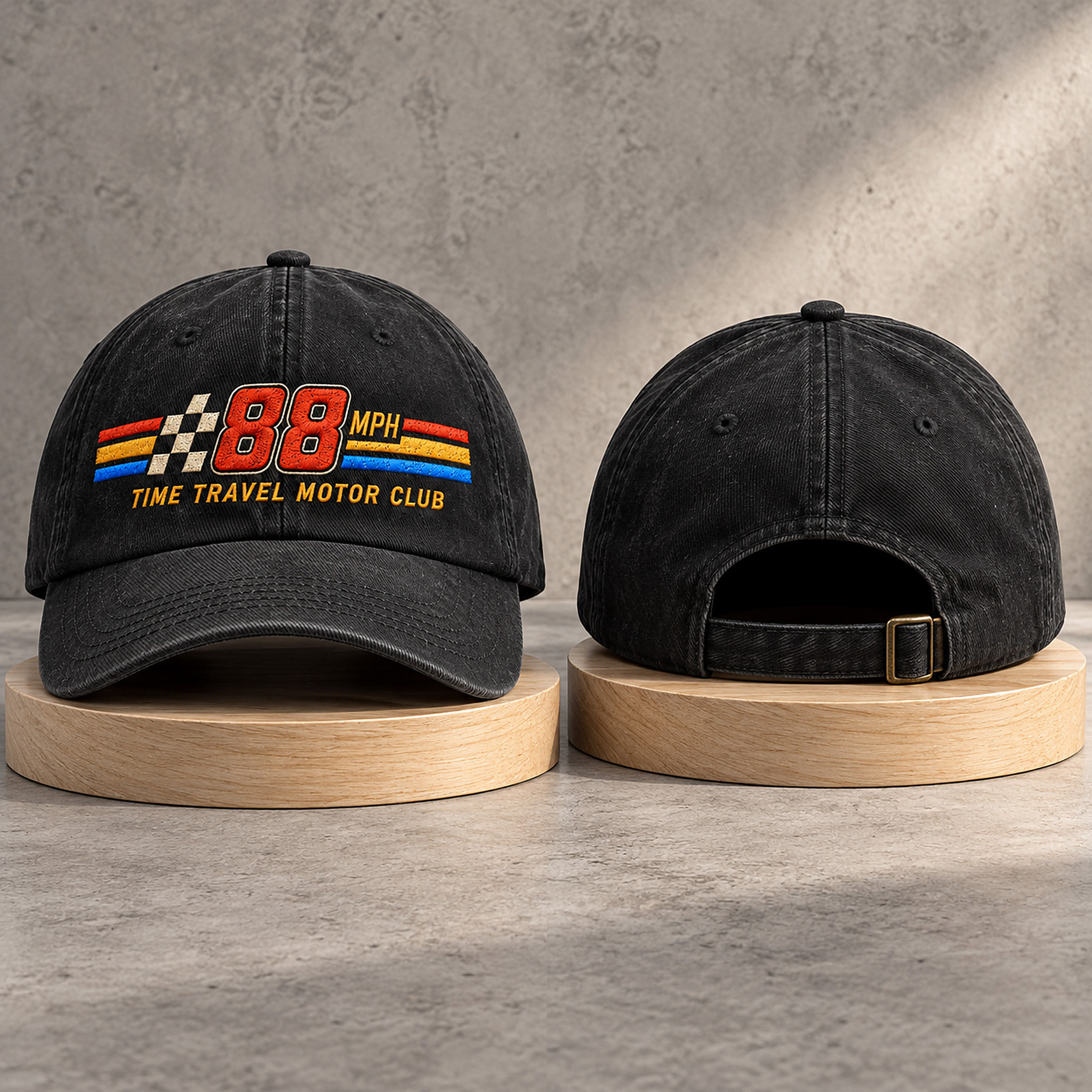 Michael J Fox 88 Mph Time Travel Motor Club Hat 1 Michael J Fox 88 Mph Time Travel Motor Club Hat