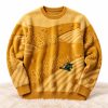 Mustard Yellow Farm Landscape Knit Sweater